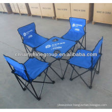 Outdoor folding camping table and chair